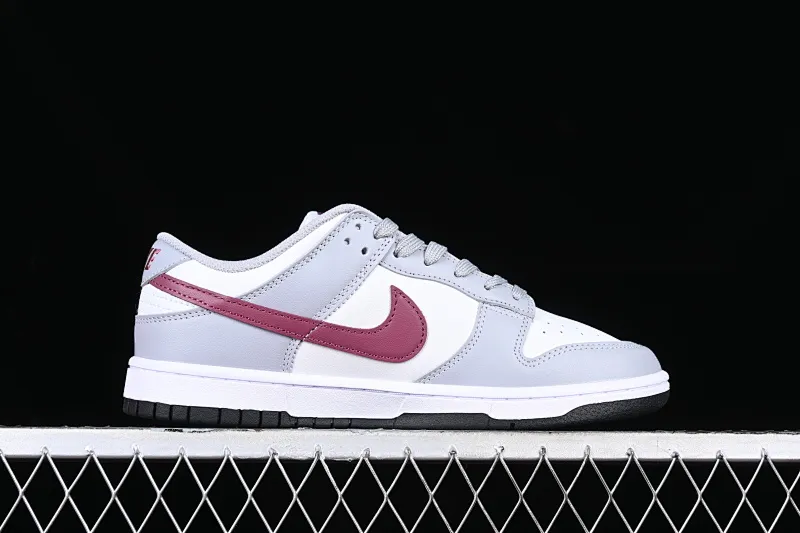 All categories Nk SB Dunk series Nk SB Dunk Low low-top sneakers J version Nk Dunk Low "Grey White" gray burgundy low-top retro sports and leisure sneakers DD1503-122